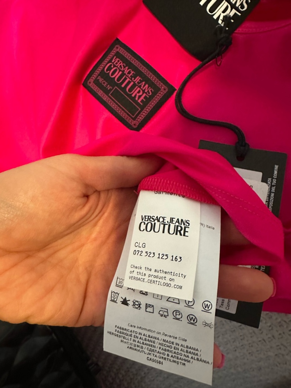 Versace Jeans Couture Hot Pink Crop Top - Picture 4 of 5